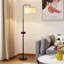Lampe sur pied noire 63 "avec plaque et ports USB Notasulga