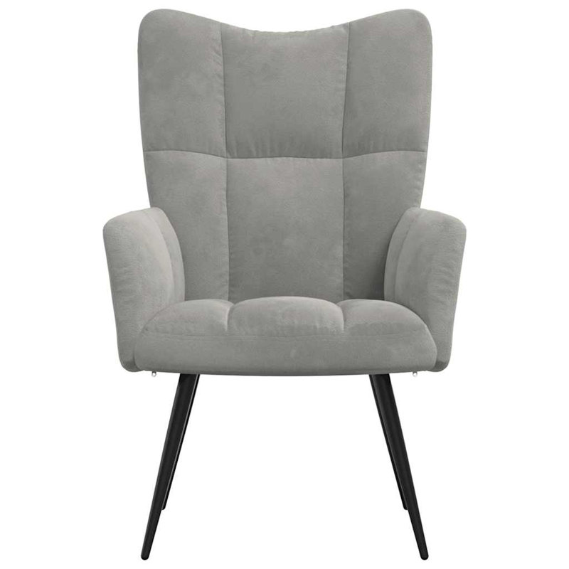 Fauteuil Horald, Polyester gris clair