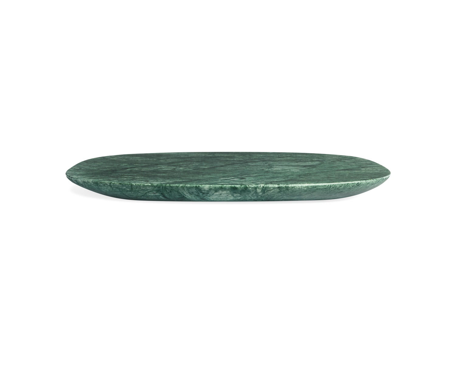 Delicious Modern Marble Tray - Set of 1, 1" H x 16" W x 13" D, Green Marble