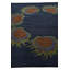 Tapis carré bleu marine Navin