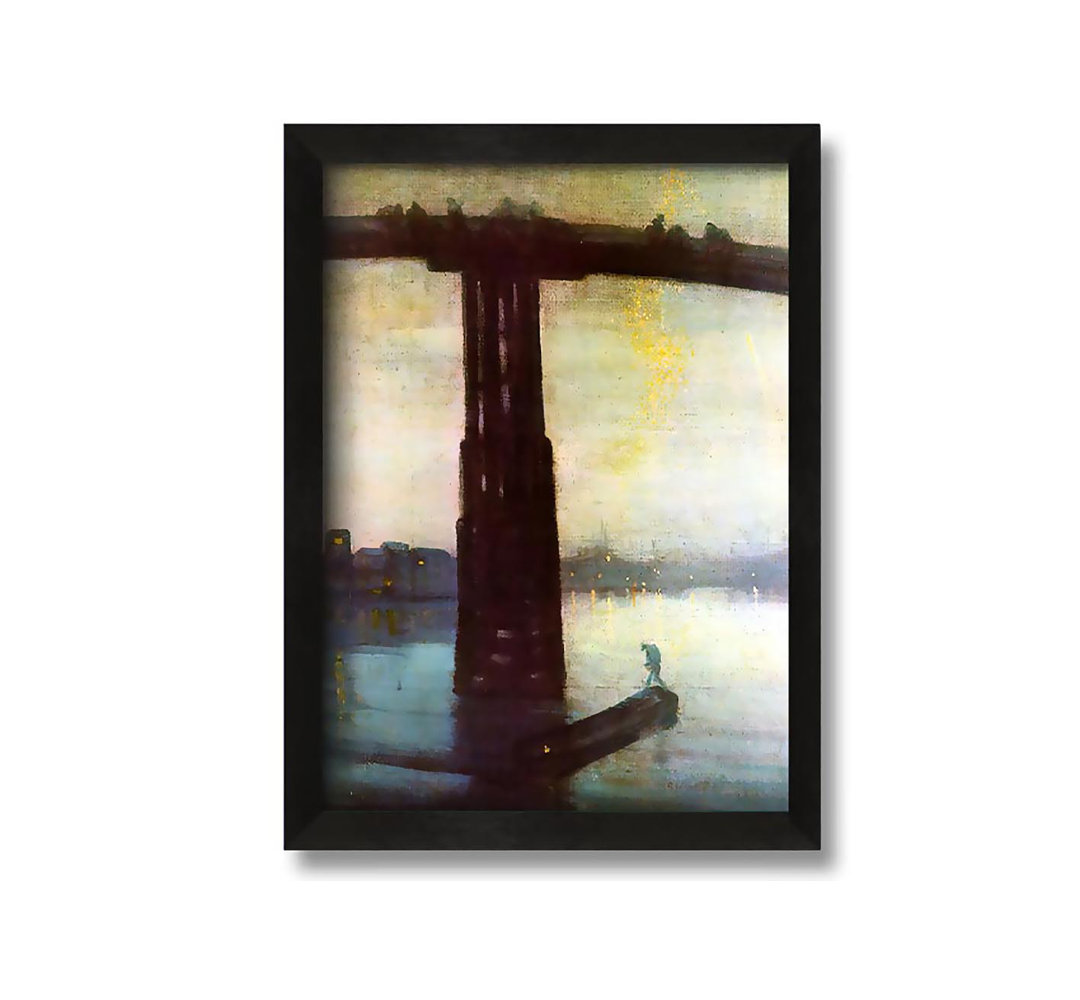 Gerahmtes Leinwandbild Whistler the Old Battersea Bridge