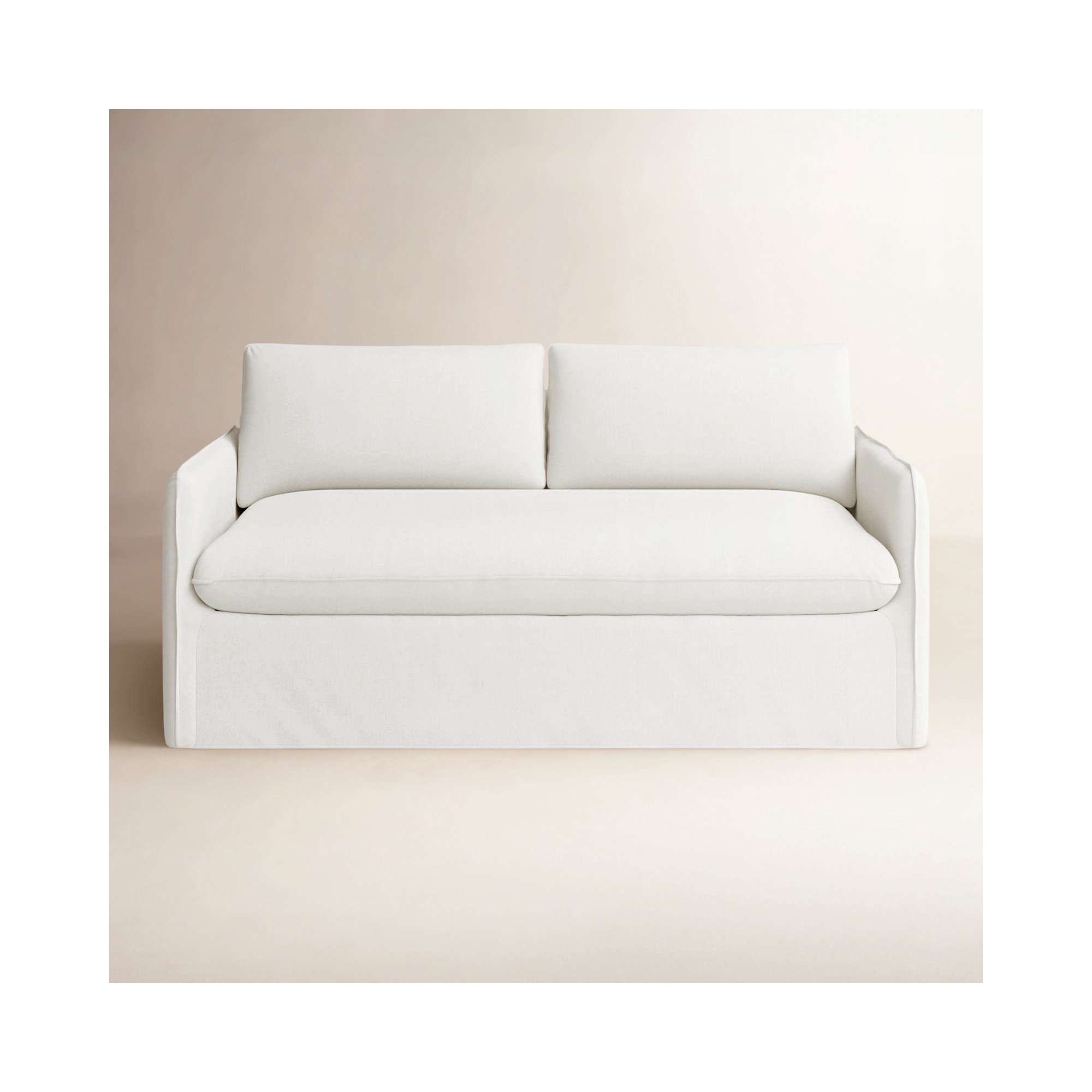 Bellatrix 72'' Upholstered Loveseat, Bayou Off White Canvas