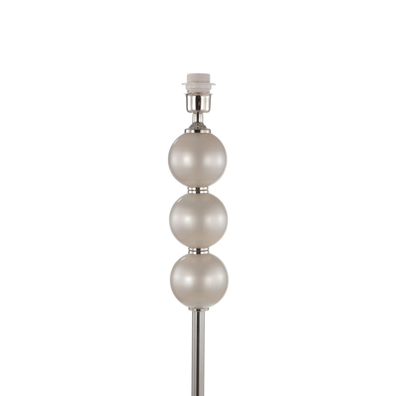 Alexica 168cm Tall Traditional Floor Lamp, Glass Base Floor Standing Corner Lamp with Silk Shade