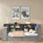 Wood Daybed With Storage Shelves, 2 Drawers, Charging Station, Led, Desk And Upholstered Headboard-474995504-474995506