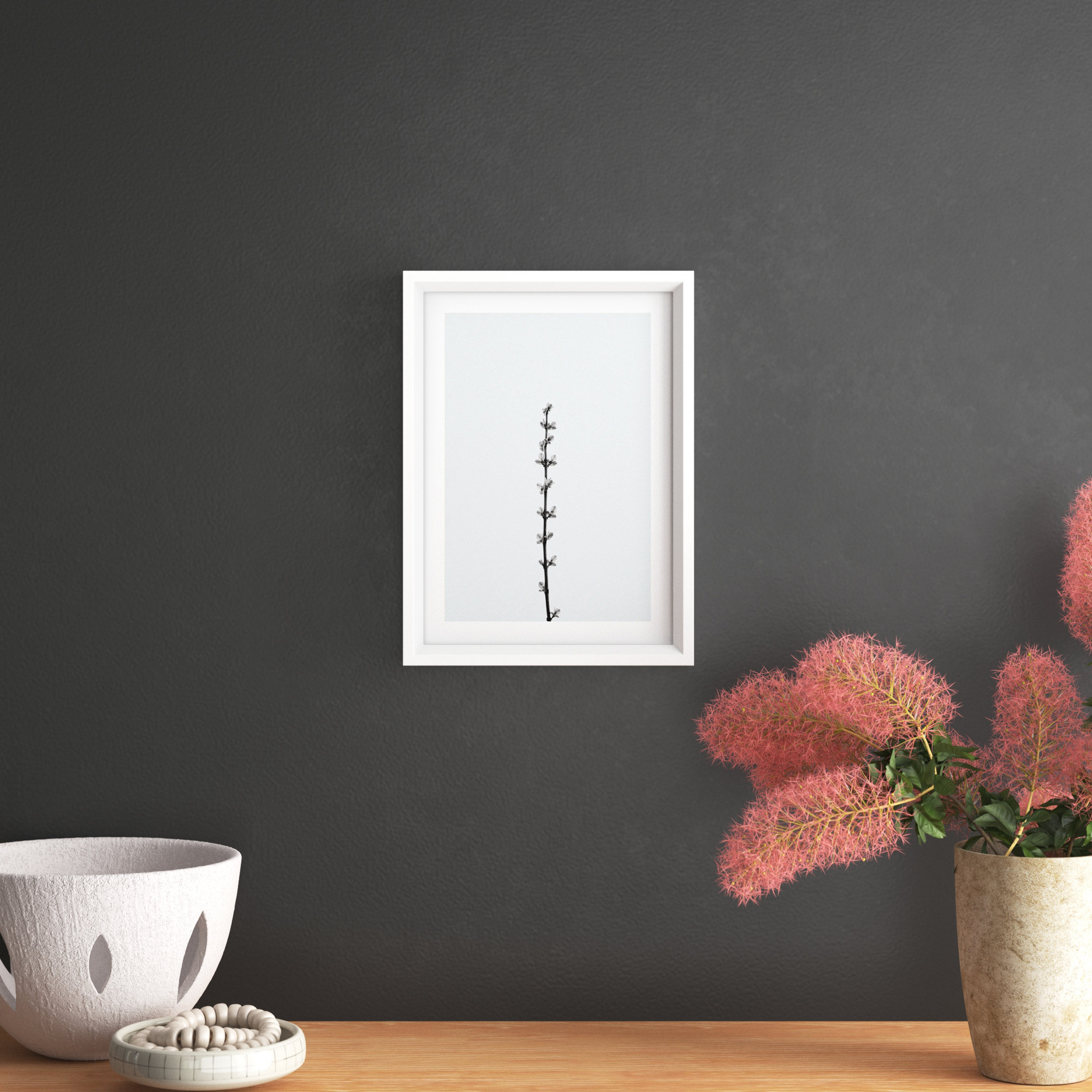 Retro Tennessee Botanical Print No 1 by Stephanie Klatt, White, 17" H x 12" W x 2" D