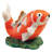 Kohaku Asian Koi Piped Spitter Statue