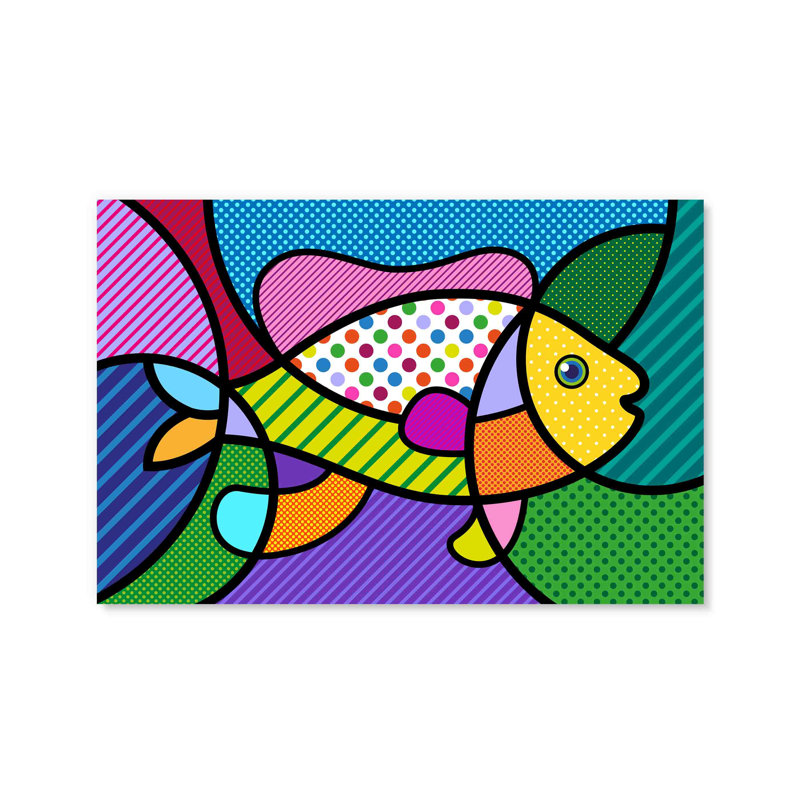 Pop art poisson, H 24 po x l 36 po x P 1 po