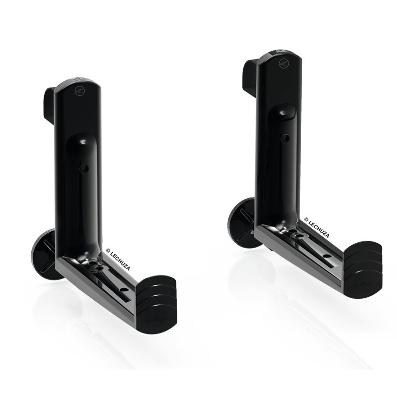 Balcony box plastic holders, 1 pair, Black