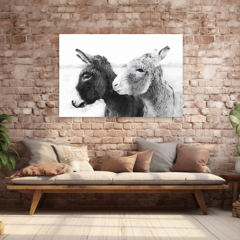 «Donkey Love», art mural contemporain abstrait, H 40 po x l 60 po