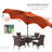 292cm Lighted Tilt Beach Parasol