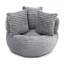 Grand fauteuil à billes avec 3 coussins et rayures, fauteuil en velours côtelé avec rembourrage, 5 couleurs, canapé d'appoint rembourré pour jouer, lire-2000916522