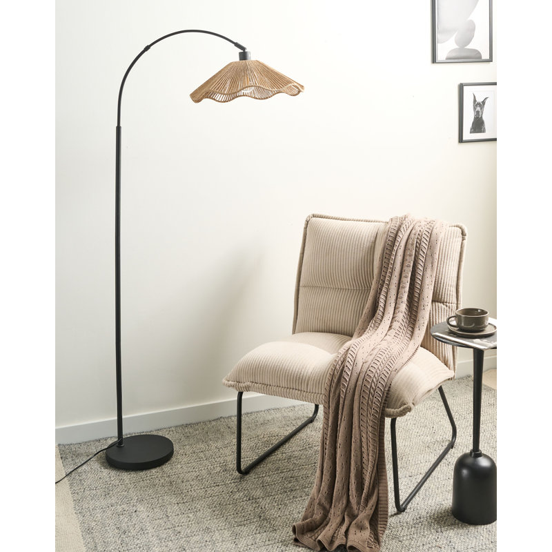 160cm Satin Traditional Floor Lamp, Beige