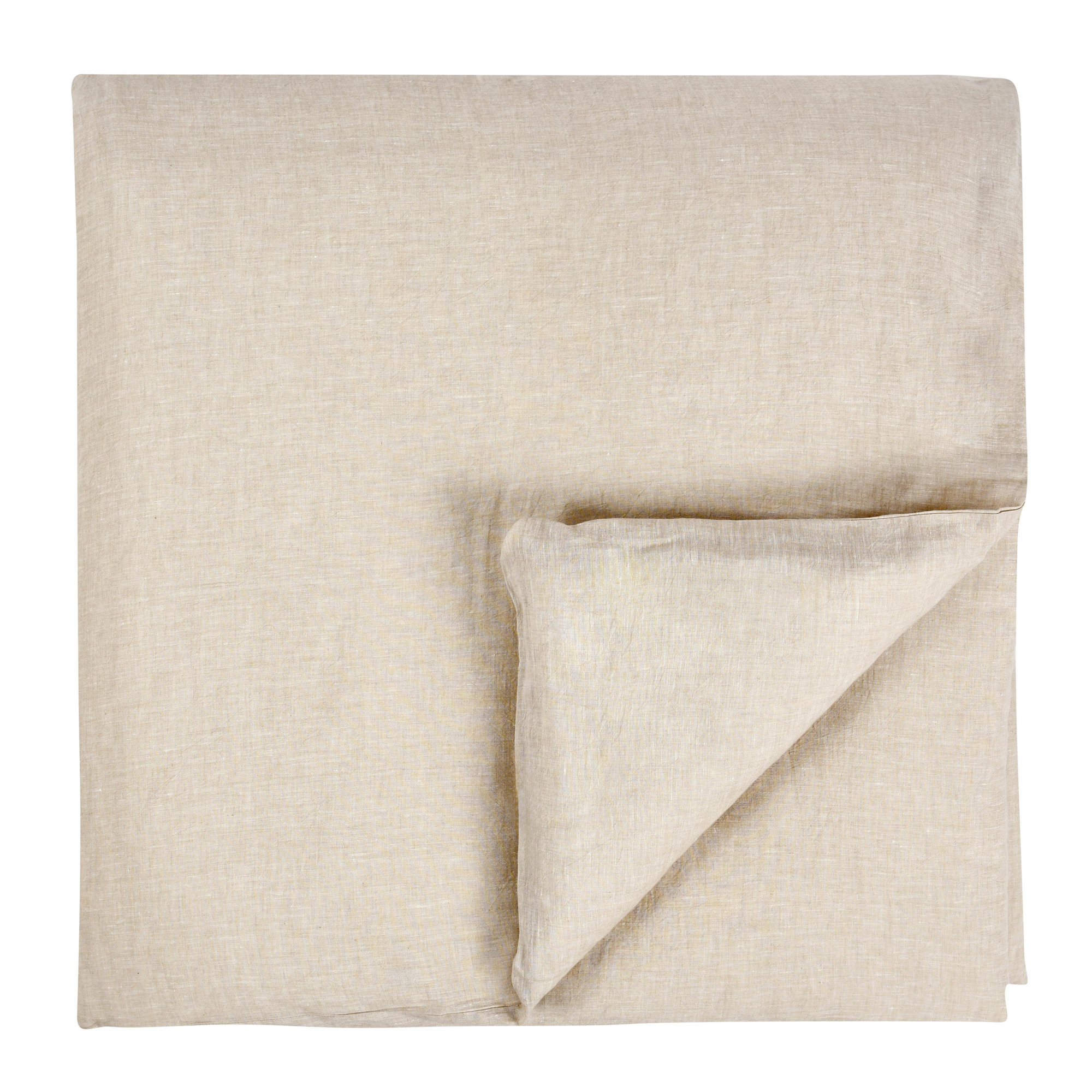 Fleta Linen Blend Duvet Cover, King Duvet Cover, Beige
