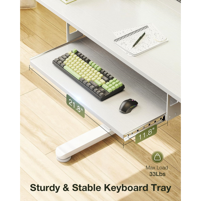 Standing Desk With Keyboard Tray, Height Adjustable Small Table,Computer Desk  For Home, Office