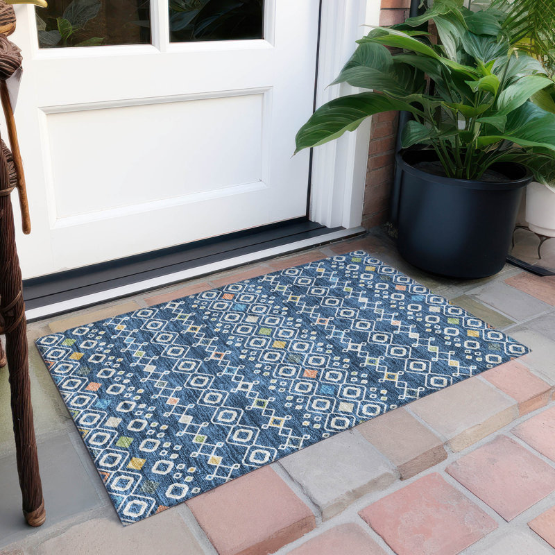 Tapis rectangulaire Aleighna avec envers antidérapant, Rectangle 1 pi 8 po x 2 pi 6 po