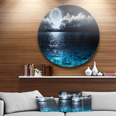 " Romantic Full Moon Over Sea "