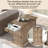 Classic Vintage Livingroom End Table Side Table With USB Ports And One Multifunctional Drawer With Cup Holders, Antique Brown (Old SKU: WF296294AAD)-1831372181