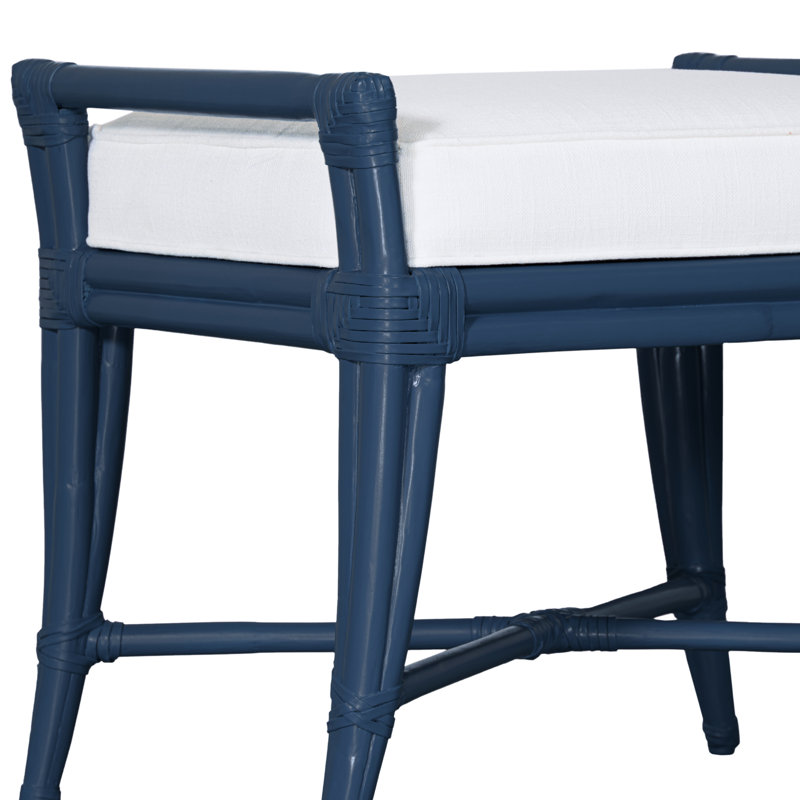 Malacca Upholstered Bench, Hisbiscus Pink
