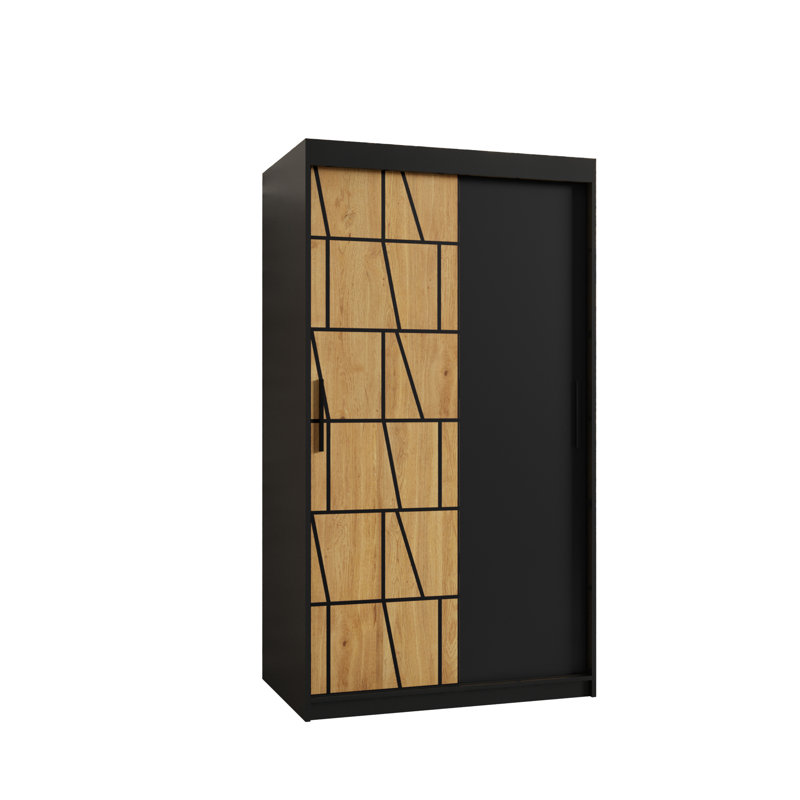 Aros 1 Door Manufactured Wood Wardrobe, 200cm H x 100cm W x 62cm D