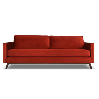 Zeno Velvet Square Arm Sofa