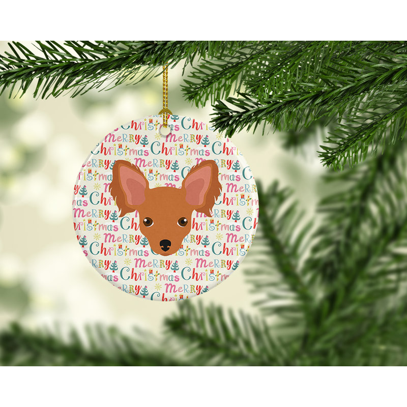 Ornement suspendu russe Merry Christmas