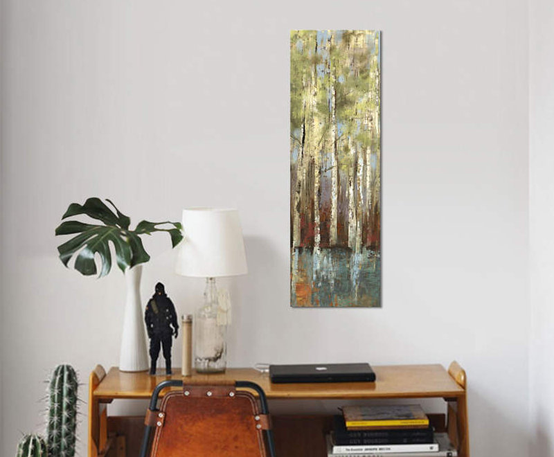 «Forest Whisper I» par Allison Pearce, reproduction sur toile tendue sur châssis, H 48 po x l 16 po x P 1,5 po