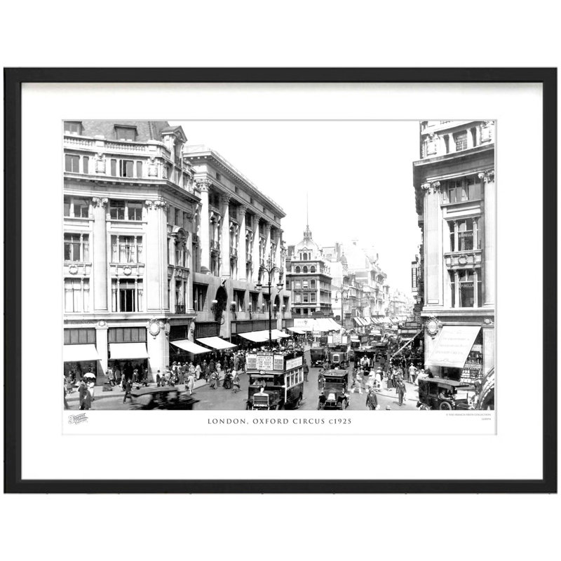 London, Oxford Circus C1925 by Francis Frith - Single Picture Frame Print, 45cm H x 60cm W x 2.3cm D
