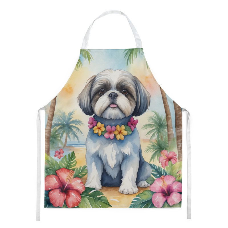 Tablier Shih Tzu Luau