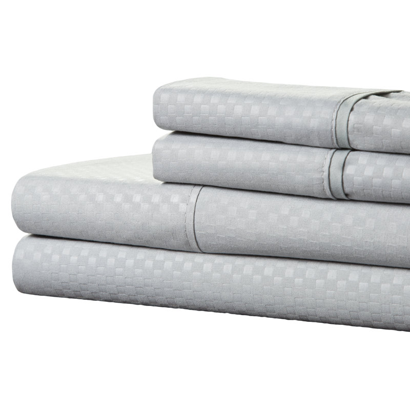 Ensemble de draps 4 pièces, Platine, Ensemble de draps pour très grand lit + 1 drap-ho