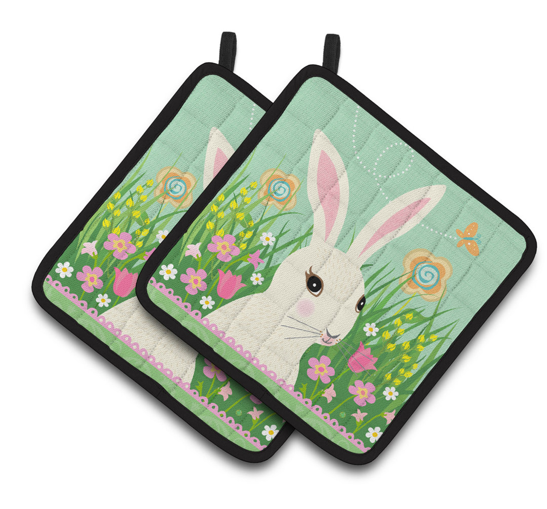 Caroline's Treasures Floral Polyester Potholder (Set of 2) Caroline's Treasures