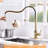 Automatic Smart Hands Kitchen Faucet In Brushed Gold, Touchless With Reliable Motion Sensor And Pull Out Intelligent Control-790484120