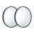 Black 24 Inch Round Bathroom Mirror, Metal Frame Vanity Mirror for Over Sink, Modern Wall Mirror for Entryway and Living Room(Set of 2)-1470347241