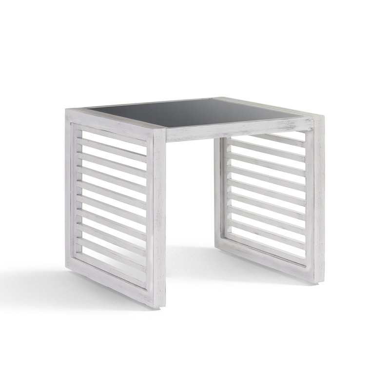 Torland Square Metal Outdoor Side Table , 26'' in. W 26'' in. D, Smoked Gray