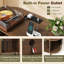 Pamapic Record Player Stand,Vinyl Record Storage with Power Outlet,Vinyl Holder with 3CD Rack,Walnut