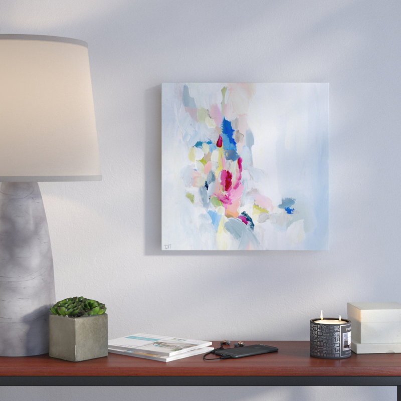 «Abstract Mi Alegria», reproduction d'art sur toile tendue, H 16 po x l 16 po x 1,5 po