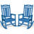 Outdoor Patio HDPE Rocking Adirondack Chair-930783616
