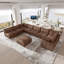 Canapé modulaire réversible en forme de U 9 pièces avec repose-pieds amovible-133007504
