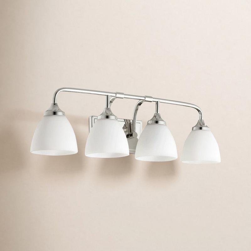 Éclairage pour meuble-lavabo 4 lumières Ansara, Nickel poli