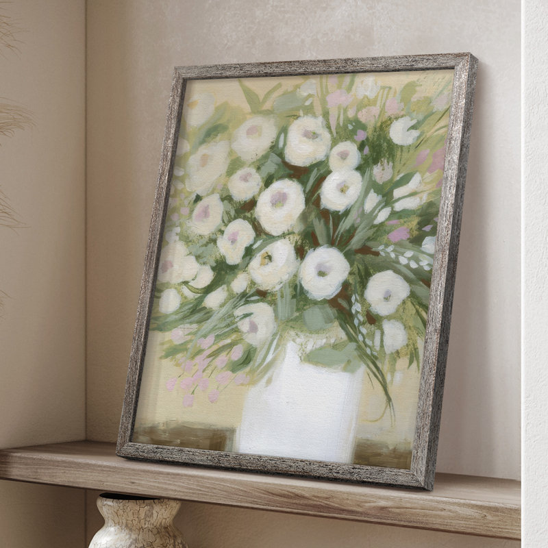 Soft Sun Bouquet II Framed Print - Solid Wood, 11" H x 9" W