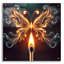 «Butterfly Fire» par Rey Klimt, art mural en verre acrylique-2128124596