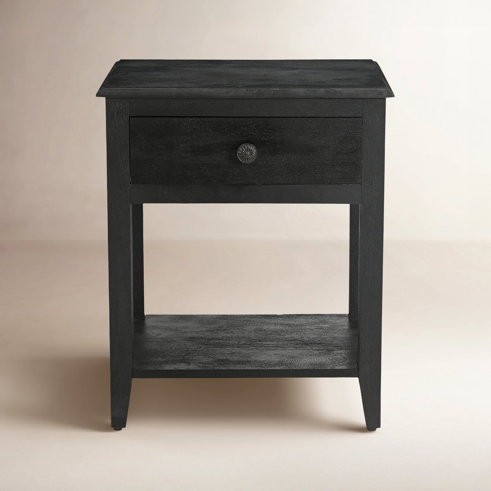 Delma Nightstand Antique Black