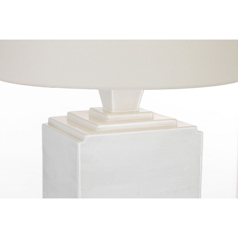 Meurice 27" Table Lamp with Linen Shade, Venetian White
