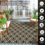 Tapis extérieur noir et beige