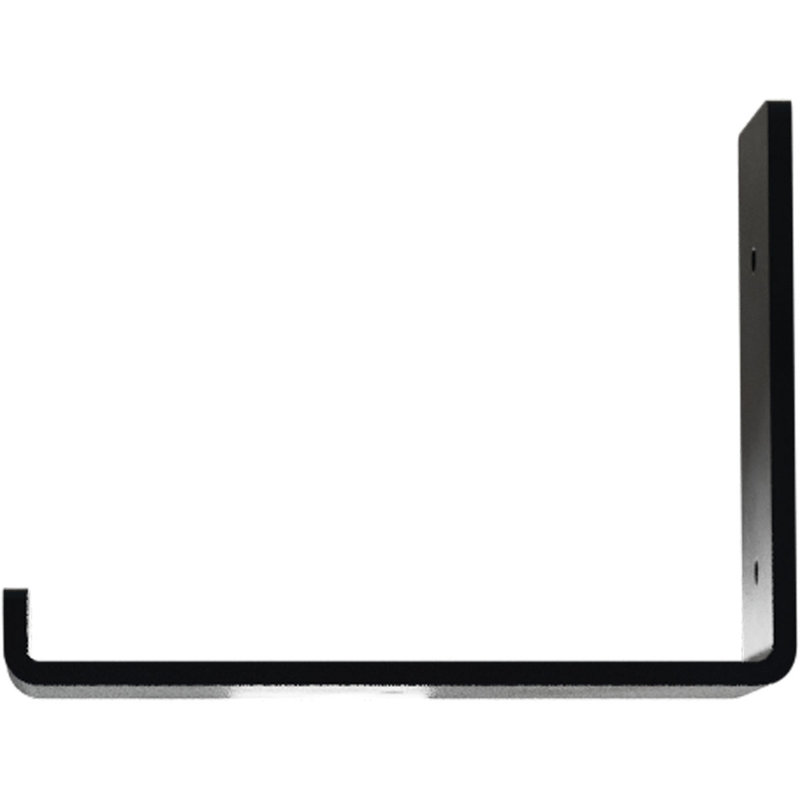 Support de tablette en acier, H 6 po x l 2 po x P 8 po, Noir thermolaqué