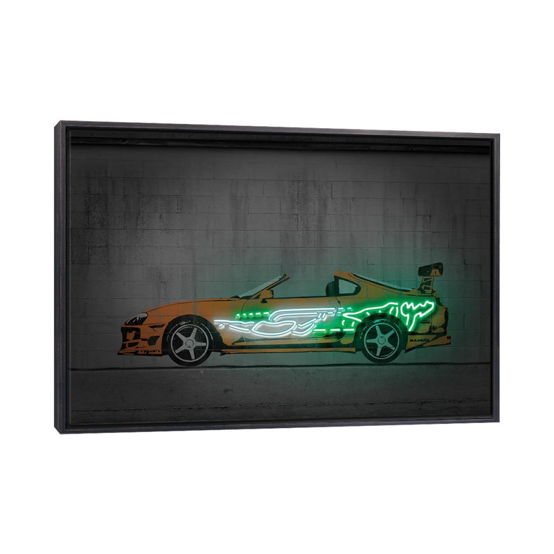 « Supra » par octave Mielu-impression d’art graphique, Pas de tapis, H 32 po x l 48 po x 1,5 po, Toile avec cadre noir patiné