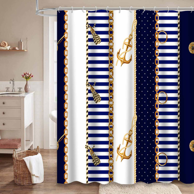 Rideau de douche Baroque, L 72 po x l 78 po