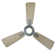 Mykonos 52" 3 - Blade Outdoor/Indoor Smart Ceiling Fan with Remote Control and LED Light Kit Included, Works With Alexa and iOS or Android App