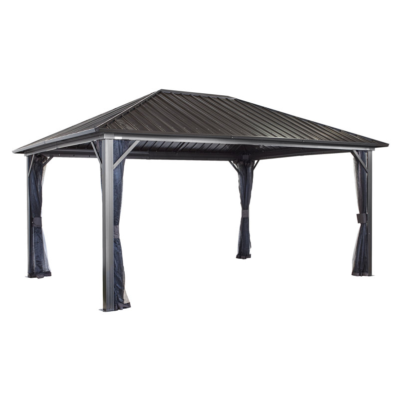 Sojag Genova Gazebo Dark Brown, 16 ft. x 10 ft.