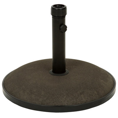 Heavy-Duty Concrete Umbrella Base, 55 Lbs, Brown, 19.95 In. Product Dimensions X 15.04 H Strong Depth & Width,