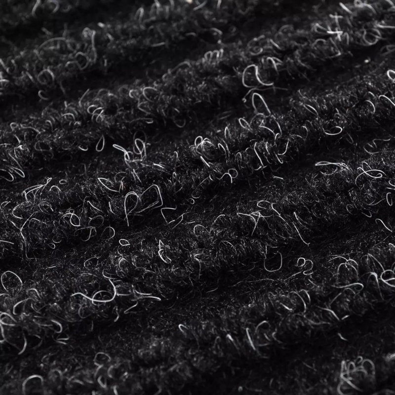 Non-Slip Indoor/Outdoor Use Doormat, Rectangular 60 x 90cm, Black